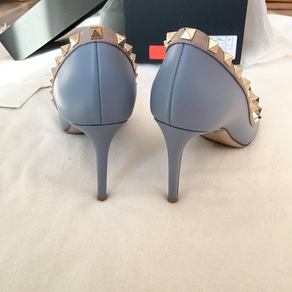 NWT Valentino Garavani Blue Niagara high heels pumps rockstud EU37 US6.5 - Picture 10 of 12